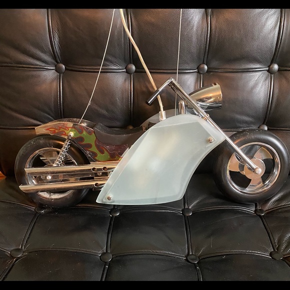 Motorcycle ceiling light fixture  adjustable height - Picture 2 of 4